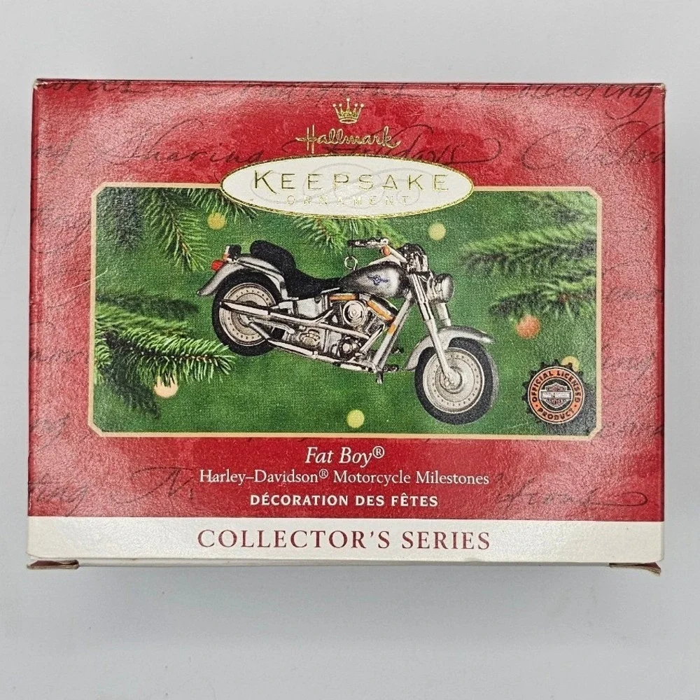 Hallmark Keepsake Harley-Davidson Ornament Lot Fat Boy Heritage Springer Engine